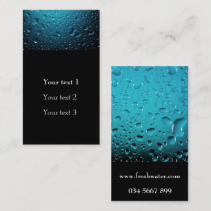 Cool Blue water drops Business Card