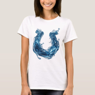 Cool Blue WATER SPLASH Bold Design T-Shirt