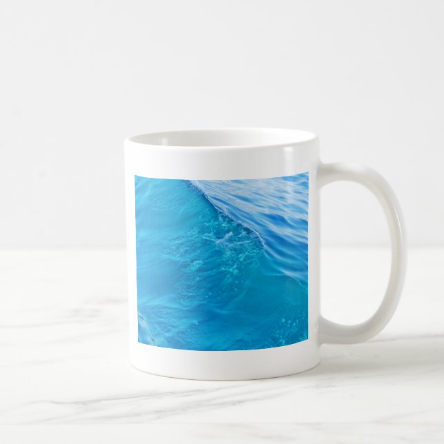 Cool blue water wave coffee mug (Right)