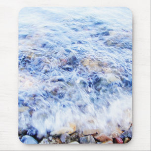Cool blue water wave mouse mat