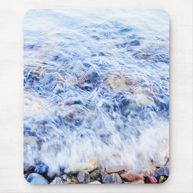 Cool blue water wave mouse mat (Front)