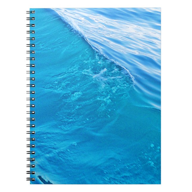 Cool blue water wave notebook (Front)