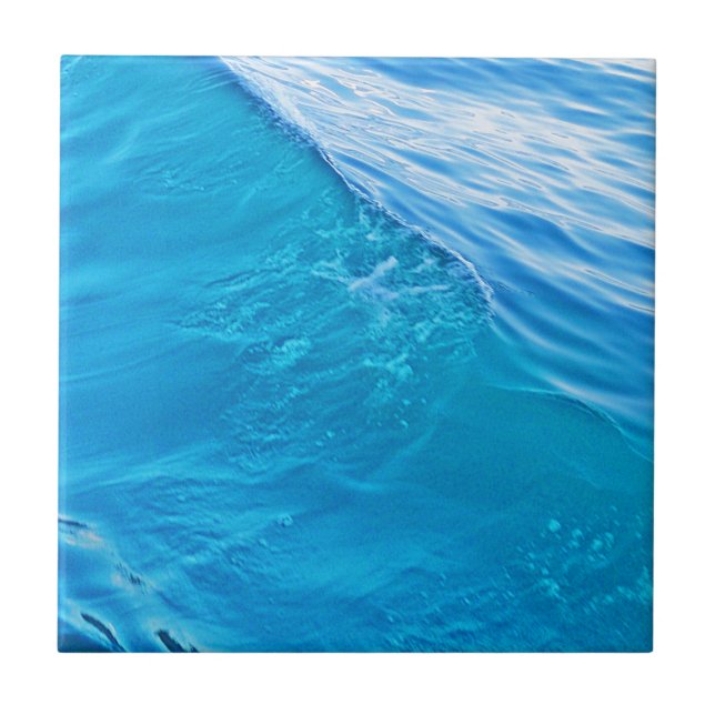 Cool blue water wave tile (Front)