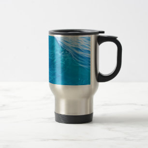 Cool blue water wave travel mug