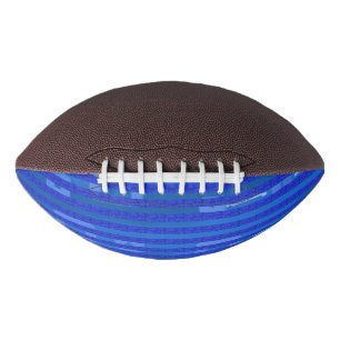 Cool Blue White Geometric Stripes American Football