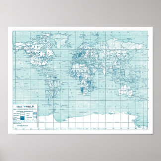 Cool Blue World Poster