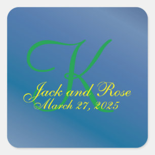 Cool Blueberry Fab Budget Square Sticker