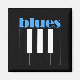 Cool blues piano magnet