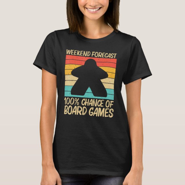 Cool Board Game For Men Women Board Gamer Meeple T-Shirt (Front)