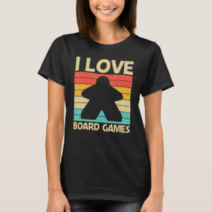 Cool Board Game For Men Women Board Gamer Meeple   T-Shirt