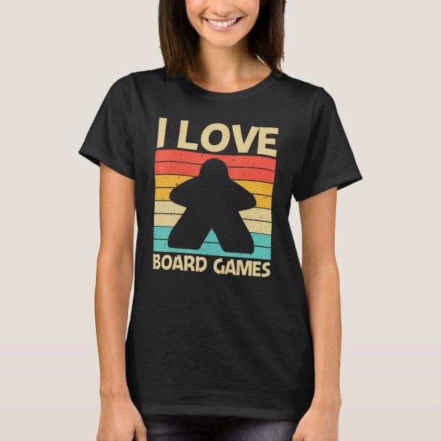 Cool Board Game For Men Women Board Gamer Meeple   T-Shirt (Front)