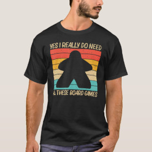 Cool Board Game For Men Women Board Gamer Meeple T-Shirt