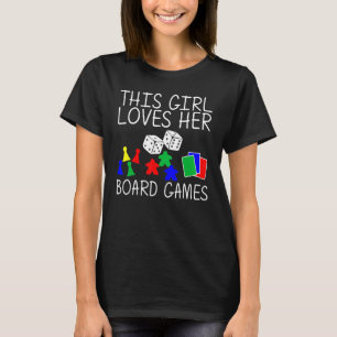 Cool Board Games Art For Girls Kids Meeple Card Ch T-Shirt