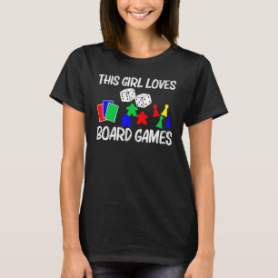 Cool Board Games Art For Girls Kids Meeple Card Ch T-Shirt