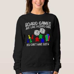 Cool Board Games Art For Men Women Meeple Card Che Sweatshirt