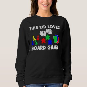 Cool Board Games Art For Men Women Meeple Card Che Sweatshirt