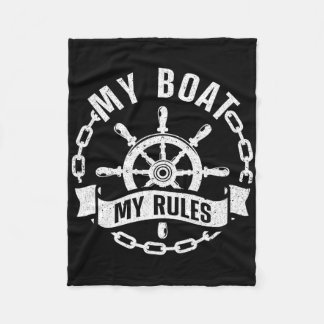Cool Boat Captain Design For Men Women Boat Captai Fleece Blanket