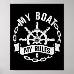 Cool Boat Captain Design For Men Women Boat Captai Poster
