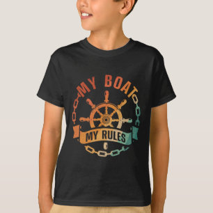 Cool Boat Captain Design For Men Women Boat Captai T-Shirt
