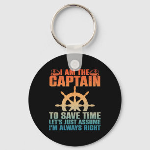 Cool Boat Captain For Men Women Boating Pontoon Bo Key Ring
