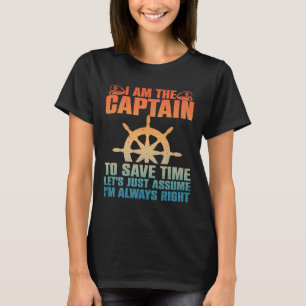 Cool Boat Captain For Men Women Boating Pontoon Bo T-Shirt