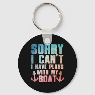 Cool Boat Captain For Men Women Pontoon Boat Owner Key Ring
