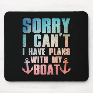 Cool Boat Captain For Men Women Pontoon Boat Owner Mouse Mat
