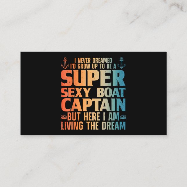 Cool Boat Captain For Men Women Sail Pontoon Boati Business Card (Front)