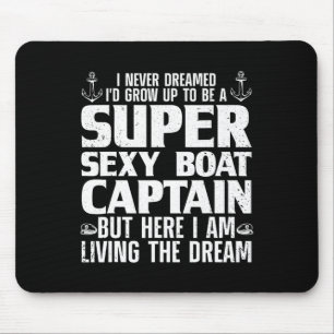 Cool Boat Captain For Men Women Sail Pontoon Boati Mouse Mat