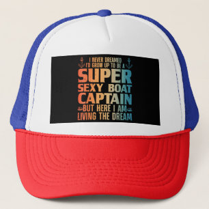 Cool Boat Captain For Men Women Sail Pontoon Boati Trucker Hat