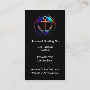 Cool Boating Boat Anchor Marine Theme Business Card