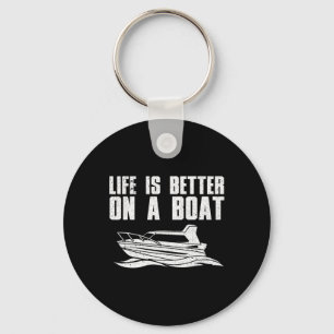 Cool Boating For Men Women Boat Captain Pontoon Ya Key Ring