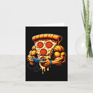 Cool Bodybuilding Gamer Pizza Present 1 Card