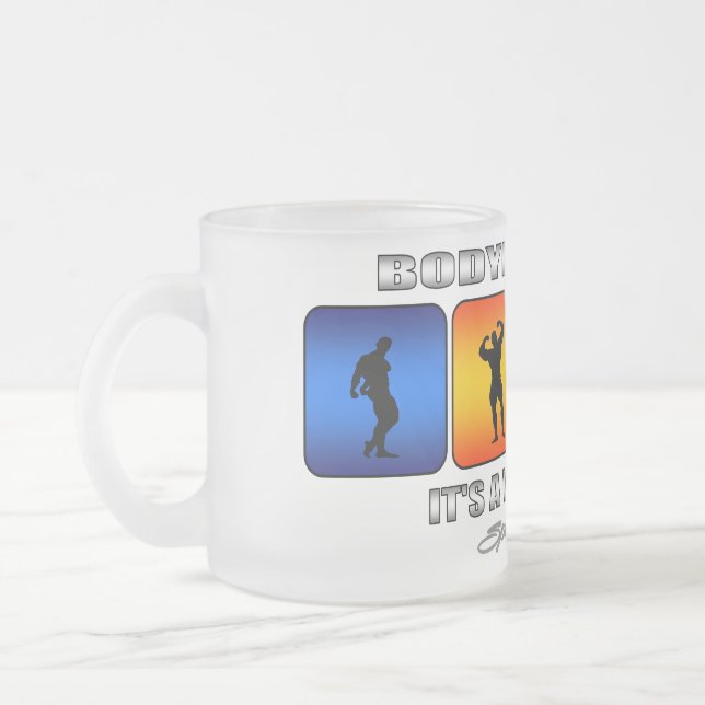 Cool Bodybuilding It Is A Way Of Life Frosted Glass Coffee Mug (Left)