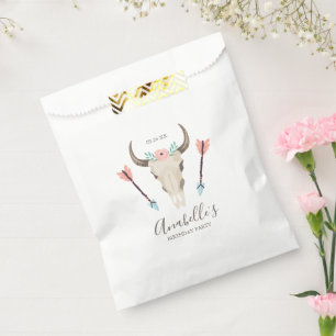 Cool Boho Cow Skull Favour Bags