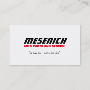 Cool Bold Auto Repair Automobile Business Card