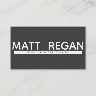 Cool Bold Black White Modern Retro Business Card