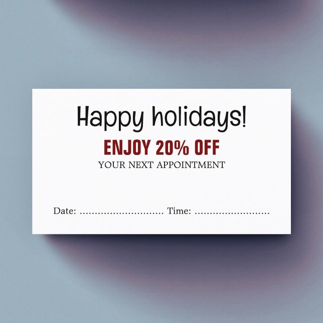 Cool Bold Black White Red Salon Appointment Coupon (Creator Uploaded)