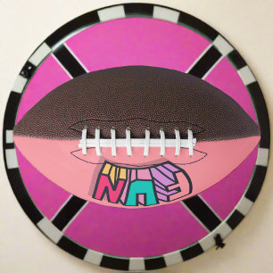 Cool Bold Colourful "Fun" Pink Trendy Sports American Football