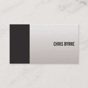 Cool Bold Modern Black and Off White Colorblock Business Card