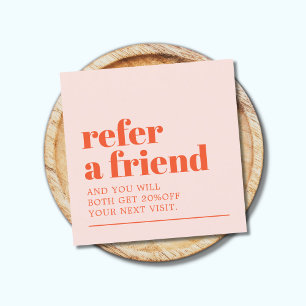 Cool Bold Pastel White Beauty Salon Referral Card