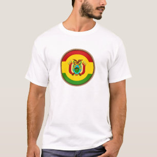 Cool Bolivia Flag Seal T-Shirt