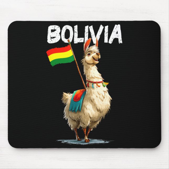Cool Bolivian Llama Costume For Bolivia Lovers  Mouse Mat (Front)