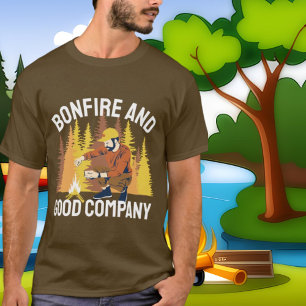 cool bonfire good company word art T-Shirt