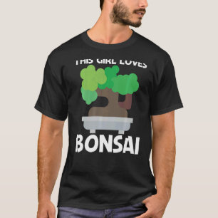 Cool Bonsai For Girls Kids Tree Plant Garden T-Shirt