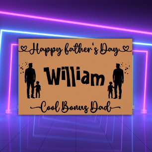 Cool Bonus Dad Happy Father's Day Poster