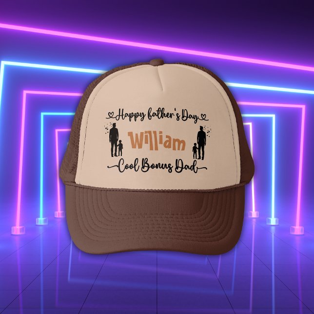 Cool Bonus Dad Happy Father's Day | Trucker Hat (Creator Uploaded)