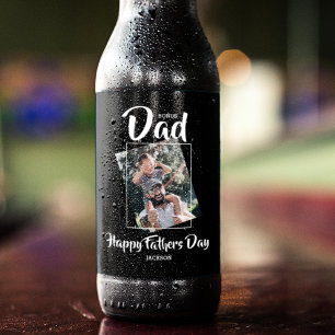 Cool Bonus dad photo Beer Bottle Label