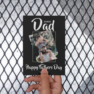 Cool Bonus dad photo Fathers Day Holiday Card