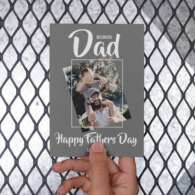 Cool Bonus dad | photo | Fathers Day  Holiday Card (Creator Uploaded)